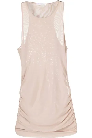 Patrizia Pepe Rush-detail mesh tank top