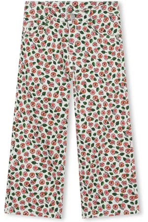 Kenzo Floral-print cotton-blend trousers