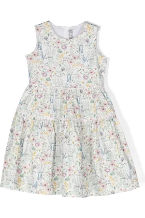 Il gufo Floral-pattern sleeveless dress