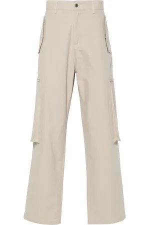 Represent Embroidered-logo cotton trousers
