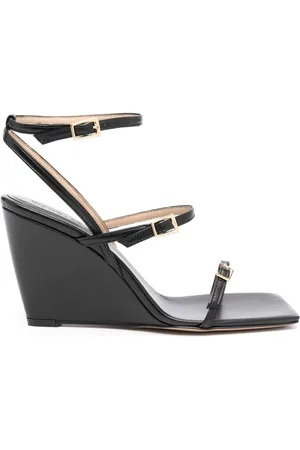 Wandler 95mm wedge leather sandals