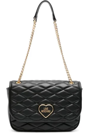 Moschino Logo-lettering matelass?? shoulder bag