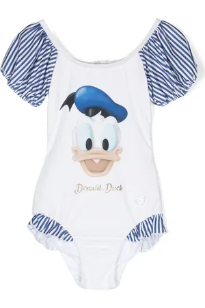 MONNALISA X Disney Donald Duck open-back swimsuit