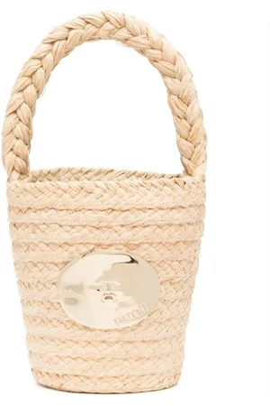 Patou Iconic raffia bucket bag