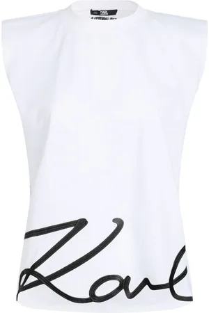 Karl Lagerfeld Signature organic-cotton tank top