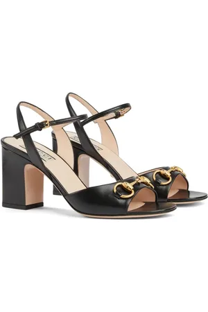 Gucci black sandal heels hot sale