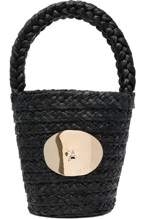 Patou Iconic raffia bucket bag