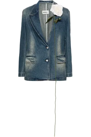 Seen Users Carnivorous floral-appliqu?? blazer
