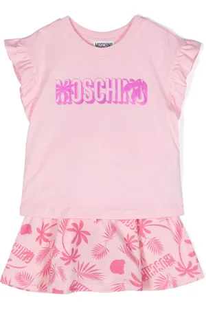 Moschino Logo-print cotton skirt set