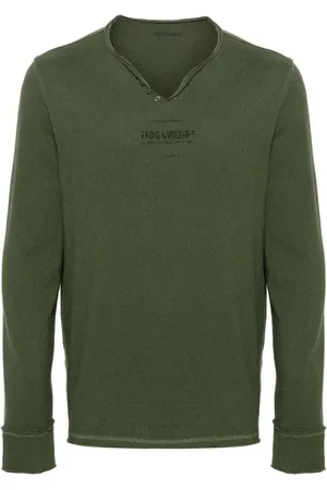 Zadig & Voltaire Logo-print raw-cut T-shirt