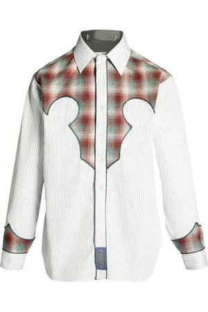 Maison Margiela X Pendleton yoke-detail striped shirt