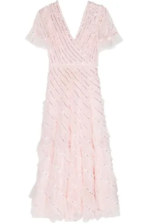 Needle & Thread Spiral sequined dress