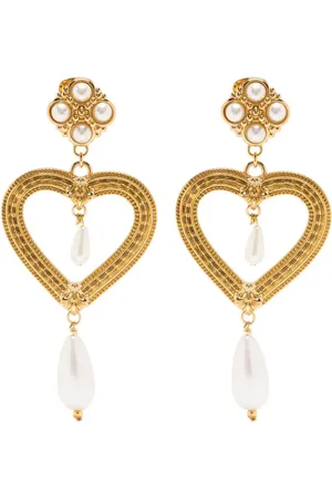 Moschino Heart-shaped clip-on earrings