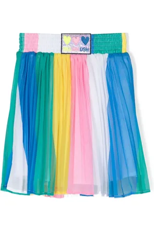 Billieblush Logo-patch pleated mini skirt