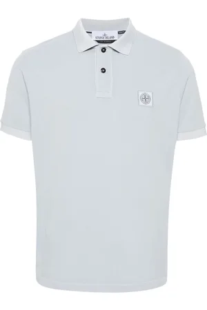 Stone Island Compass-appliqu?? cotton polo shirt