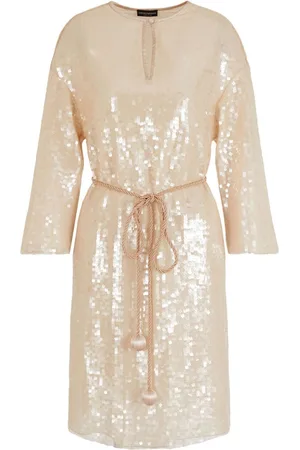 Emporio Armani Belted sequinned midi dress