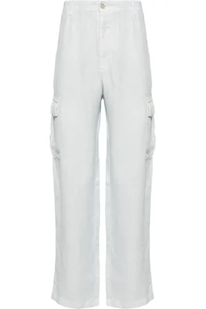 120% Lino mid-rise Linen Trousers - Farfetch