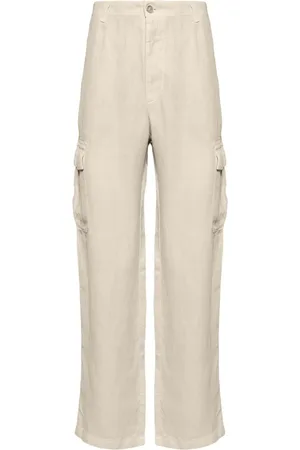 Guy Men's linen and cotton blend trousers with drawstring: for sale at  31.99€ on Mecshopping.it