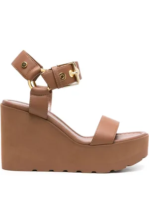 Gianvito Rossi Leather wedge sandals