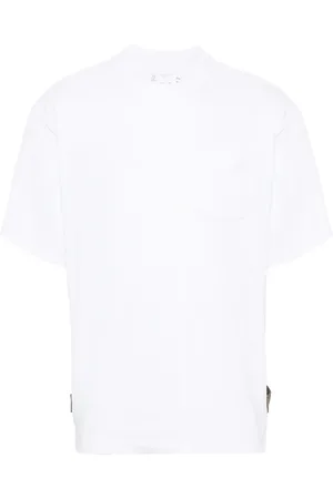 SACAI Side-slit cotton T-shirt