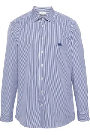Etro Pegaso striped cotton shirt