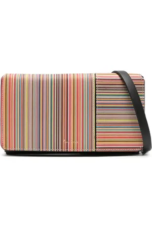 Paul Smith Signature Stripe leather phone bag