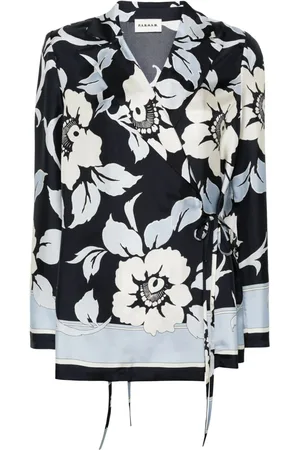 P.A.R.O.S.H. Floral-print wrap blouse