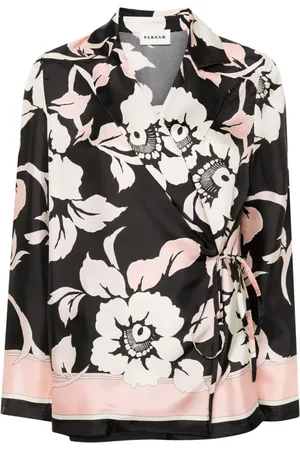 P.A.R.O.S.H. Floral-print wrap blouse
