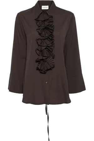 P.A.R.O.S.H. Ruffled-detail long-sleeved blouse