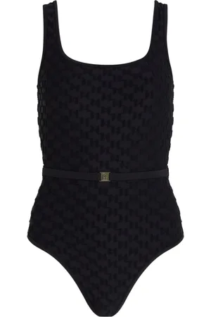 Damier belted swimsuit