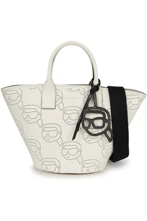 Karl Lagerfeld Ikon perforated leather tote bag