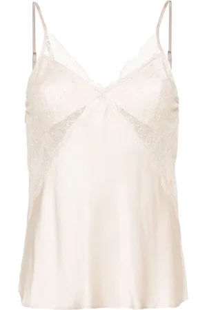Patrizia Pepe Lace-panel satin tank top