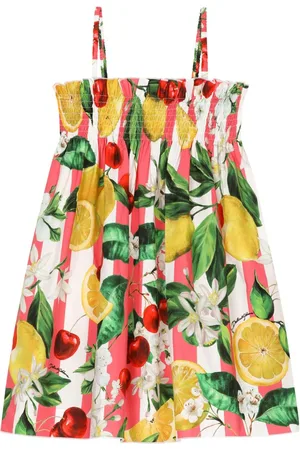 Dolce & Gabbana Lemon & Cherry-print cotton dress