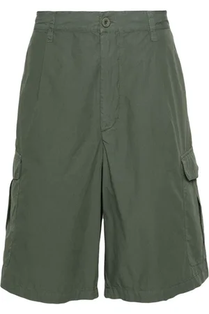 Emporio Armani Pleat-detail cotton cargo shorts