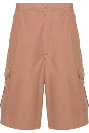 Emporio Armani Pleat-detail cotton cargo shorts