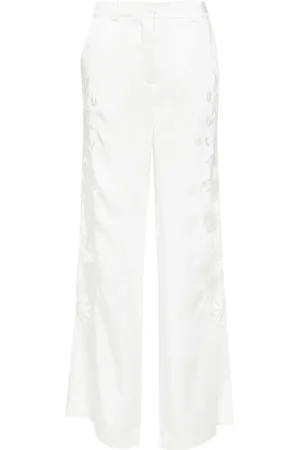 P.A.R.O.S.H. Dragon-embroidered straight trousers