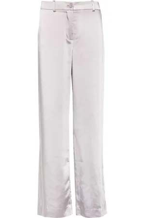 P.A.R.O.S.H. Satin-finish straight-leg trousers