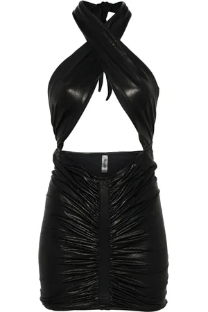 Reina Olga Stallion halterneck minidress