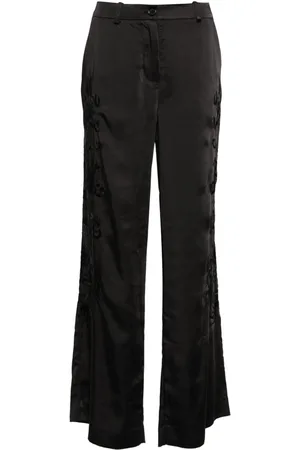 P.A.R.O.S.H. Dragon-embroidered straight trousers
