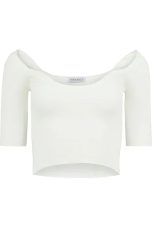 Nina Ricci Sweetheart-neck crop top