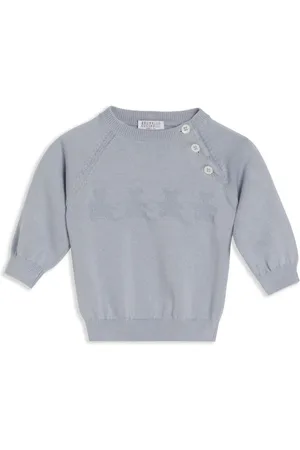 Brunello Cucinelli Bear-jacquard cotton jumper