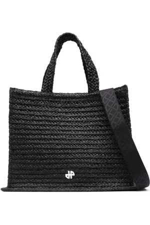 Patou Large JP raffia tote bag