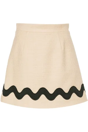 Patou Wave tweed miniskirt
