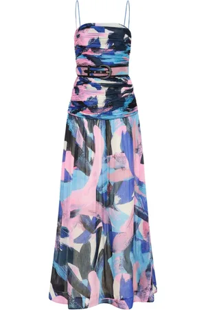 Rebecca Vallance Ruched belted maxi dress