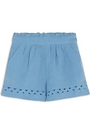 Tartine Et Chocolat Perforated-detail linen shorts