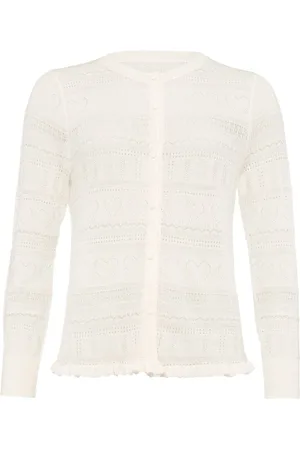 ERES Josette pointelle-knit cashmere cardigan