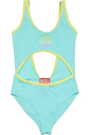 Diesel Logo-print cut-out swimsuit