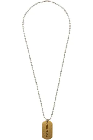 Palm Angels Logo-engraved tag necklace