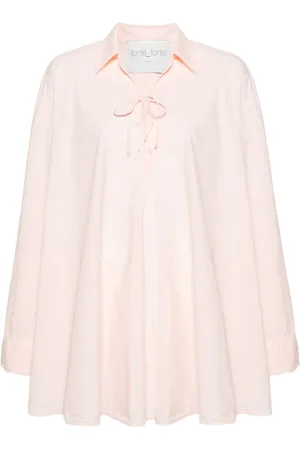 FORTE FORTE Lace-up cotton shirtdress