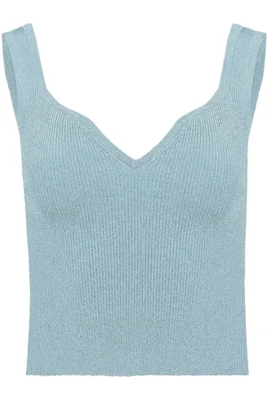 Nina Ricci Sweetheart-neck ribbed tank top